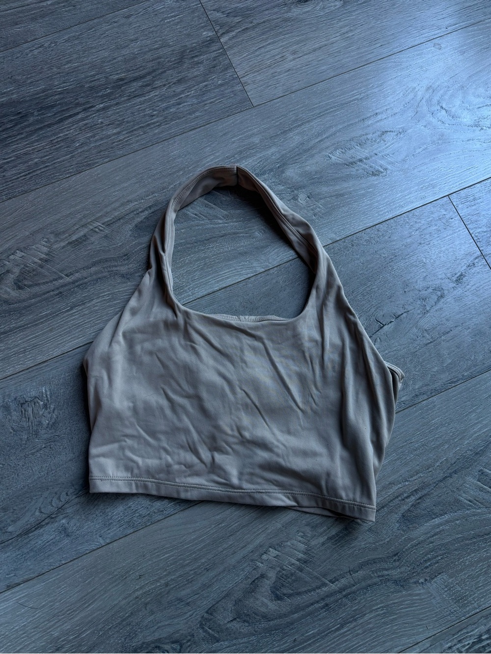 Women’s Taupe Halter Crop Top